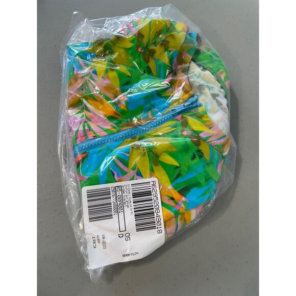 Kim Gravel x Swimsuits For All Zip Front Swim Cardigan Size 8 Caribbean Palms - Picture 4 of 9